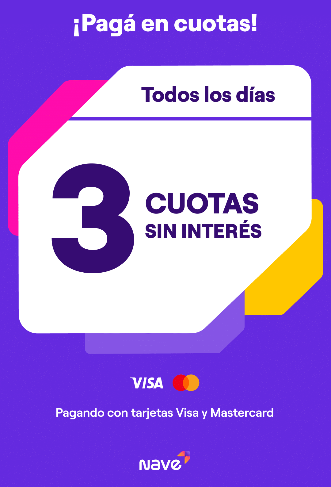 3 cuotas sin interés Todos los bancos